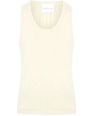 Manière De Voir Justin Ribbed Cotton Vest - Natural