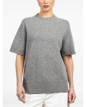 Extreme Cashmere Trui Met Korte Mouwen - Grijs