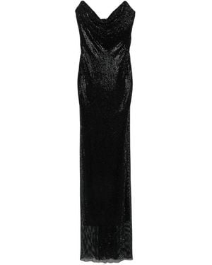 Adamaris Strapless Draped-Neckline Maxi Dress - Black