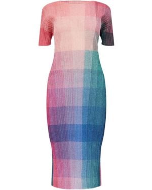 Pleats Please Issey Miyake Photon Midi Dress - Blue