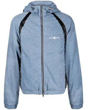 Amiri Logo-print Denim Track Jacket - Blue
