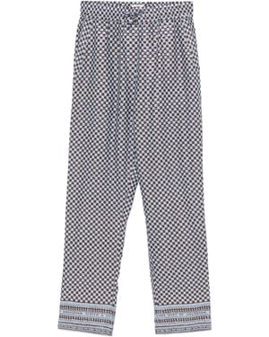 Scotch & Soda Check-Pattern Trousers - Grey