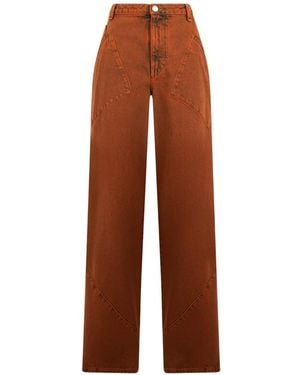 Alberta Ferretti Wide-Leg Jeans - Brown