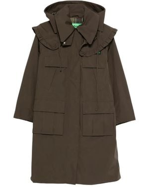 Barbour Ruffled Hooded Jacket - Green