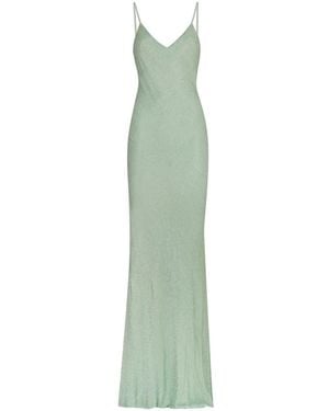 Elisabetta Franchi ベルベット スリップドレス - グリーン