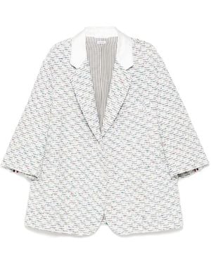 Thom Browne Tweed Blazer - White