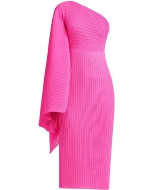 Solace London Lenna One-Shoulder Midi Dress - Pink