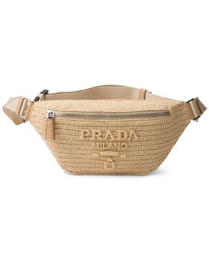 Prada Gehäkelte Gürteltasche - Natur
