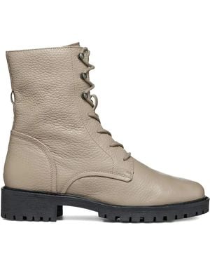 Geox Hoara Combat Boots - Brown