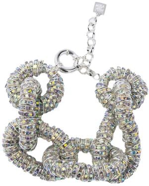 PEARL OCTOPUSS.Y Pulsera con detalles de cristal y nudo - Blanco