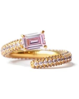 Izabel Display Gedraaide Ring - Wit