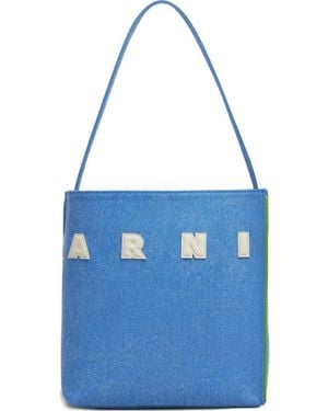 Marni Logo-Patch Tote Bag - Blue