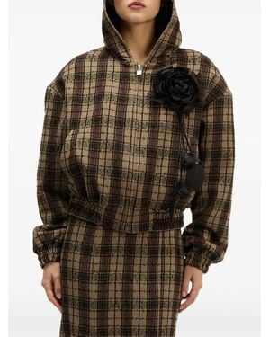 GIUSEPPE DI MORABITO Check-Pattern Jacket - Brown