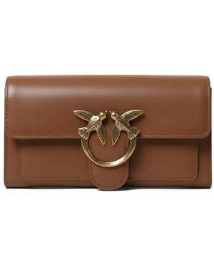 Pinko Sac À Bandoulière À Plaque À Motif D'Oiseau - Brown