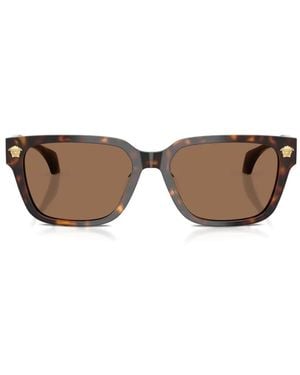Versace Square Medallion Sunglasses - Brown