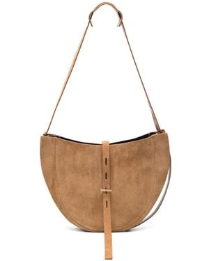 MINOBOSSI Lizzie Suede Shoulder Bag - White