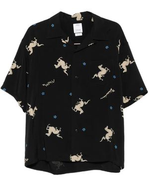 Visvim Crosby Hemd Mit Pferde-Print - Schwarz