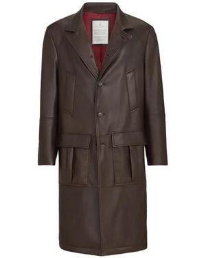 Brunello Cucinelli Nappa Leather Overcoat - Brown