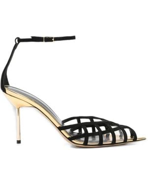 Camilla Gabrieli Cage-Strap Sandals - White