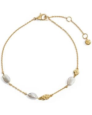 Monica Vinader Capri Pearl-Embellished Bracelet - Metallic