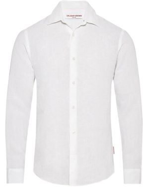 Orlebar Brown Giles Linen Shirt - White