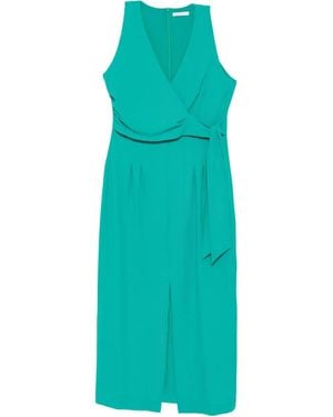 Patrizia Pepe Wrap-Front Midi Dress - Green