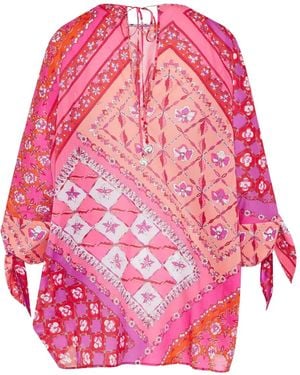 Emilio Pucci タイスリーブ リゾートワンピース - ピンク