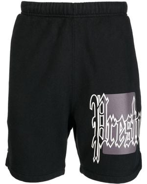 Heron Preston Colour Blocks Logo-Print Track Shorts - Black