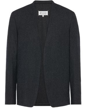 Maison Margiela Four-Stitch Collarless Blazer - Black