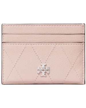 Tory Burch Porte-Cartes Matelassé Charlie - Rose