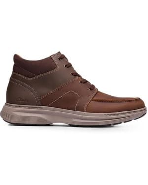 Clarks Craftwell Mid Leather Boots - Brown