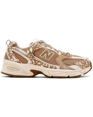 New Balance 530 Spotted Panelled Trainers - Natural