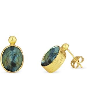 Ottoman Hands Labradorite Aurelia Earrings - Metallic