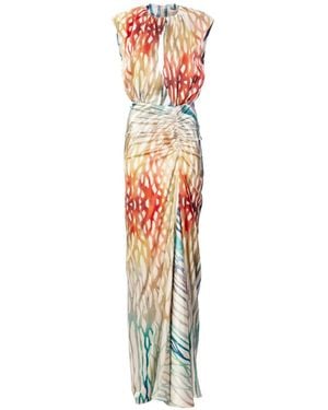 Silvia Tcherassi Maxi-Jurk Met Print - Wit