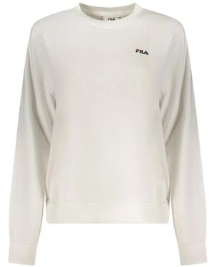 Fila Pull À Patch Logo - Blanc