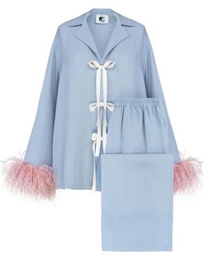 Sleeper The Bow Pyjama Set - Blue