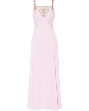 Temperley London Vネック マキシドレス - ピンク