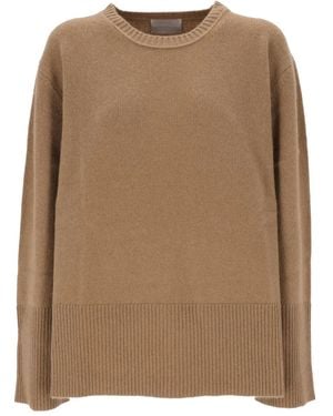 Hemisphere Crew-Neck Jumper - Brown