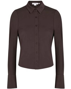 GOOD AMERICAN Button-Up Shirt - Brown