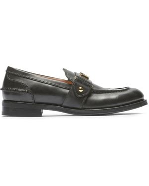 N°21 Logo-Lettering Paneled Loafers - Gray