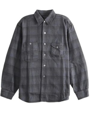 TAIGA TAKAHASHI Plaid-Pattern Button-Down Shirt - Grey
