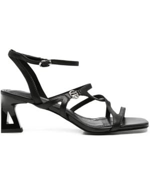 SERGIO MORETTI FIRENZE Strappy Cutout-Heel Sandals - White