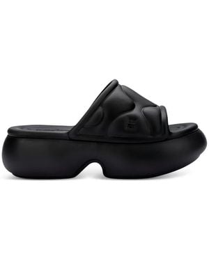 Melissa Puff Platform Slides - Black