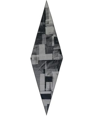 ZEGNA Abstract-Print Diamond-Shaped Scarf - Black