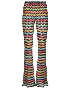 Missoni Zigzag Flared Pants - Yellow