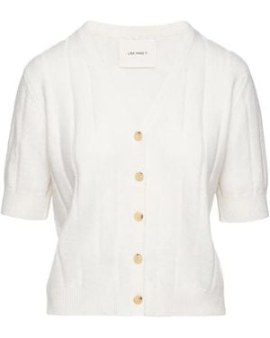 Lisa Yang Idun Ribbed-Knit Cardigan - White
