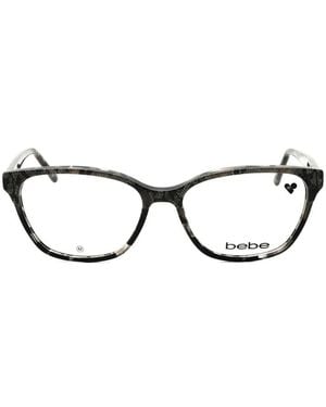 Bebe Occhiali Rettangolari Con Stampa Effetto Pizzo - Nero