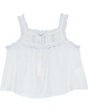 Doen Top Con Ruches - Bianco