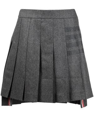 Thom Browne 4-Bar Stripe Pleated Skirt - Gray