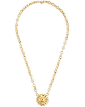 Daphine Margherita Flower Necklace - Metallic
